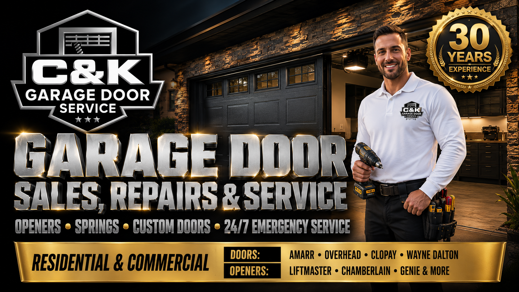 C&K Garage Door Service — 24/7 Sales, Repairs & Installation
